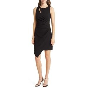 NWT Vince Camuto Cutout Detail Asymmetrical Cocktail Dress Women's Black Size 18